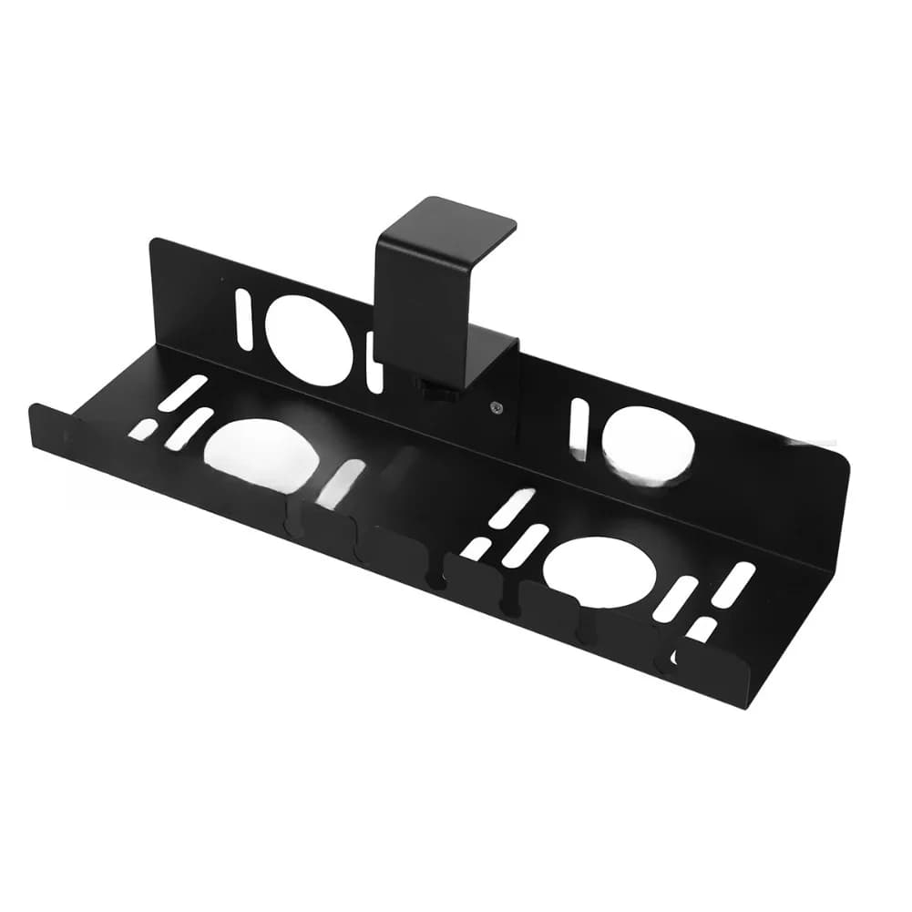 Under desk cable organizer tray no drill install dust and moisture resistant steel for neat workspace 40x11x7cm