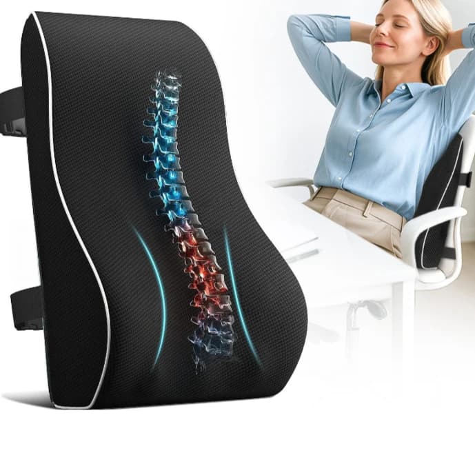 Lumbar Support for Car, Self Seat Bearing and Office Chair, Rebound Memory Foam Bearing, Pillow for Back and Back