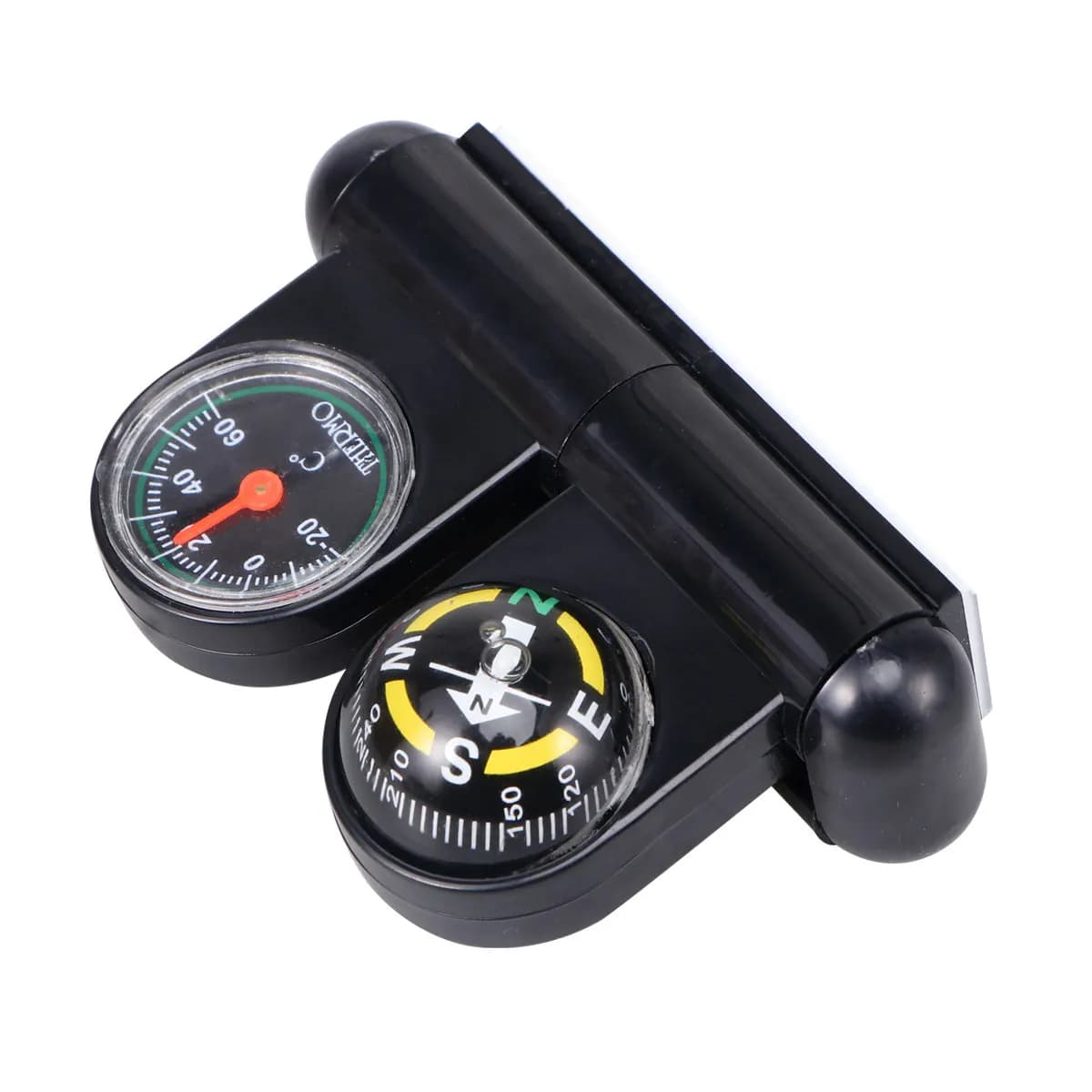 Auto Compass Thermometer Dual Function Vehicle Navigation Tool with Easy Read Dial Compact Design for Car Dashboard Travel