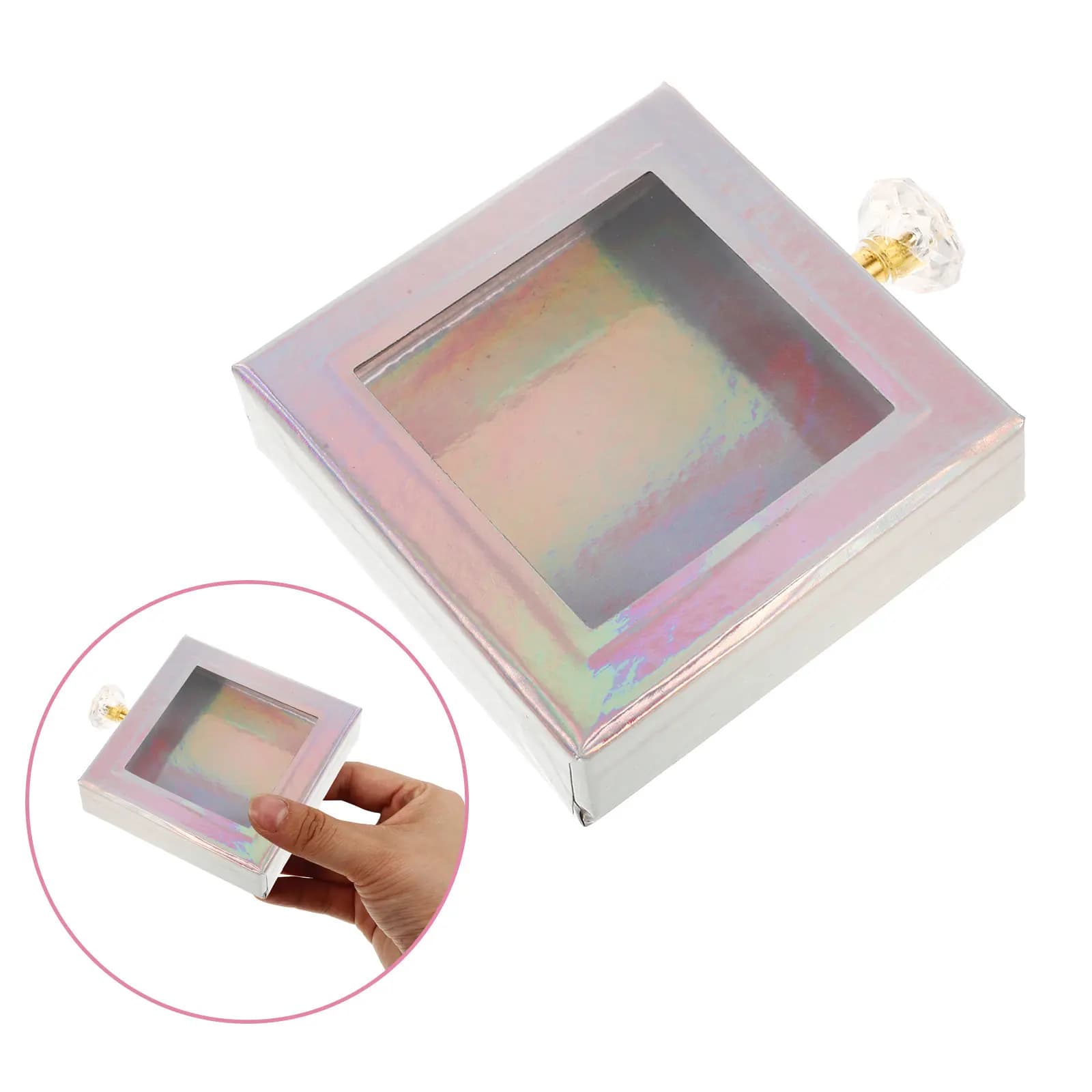 Custodia Premium per Ciglia Finte con Chiusura Magnetica, Scatola Contenitore Compatta per un'Appoggio Sicuro e un Facile Accesso in Movimento