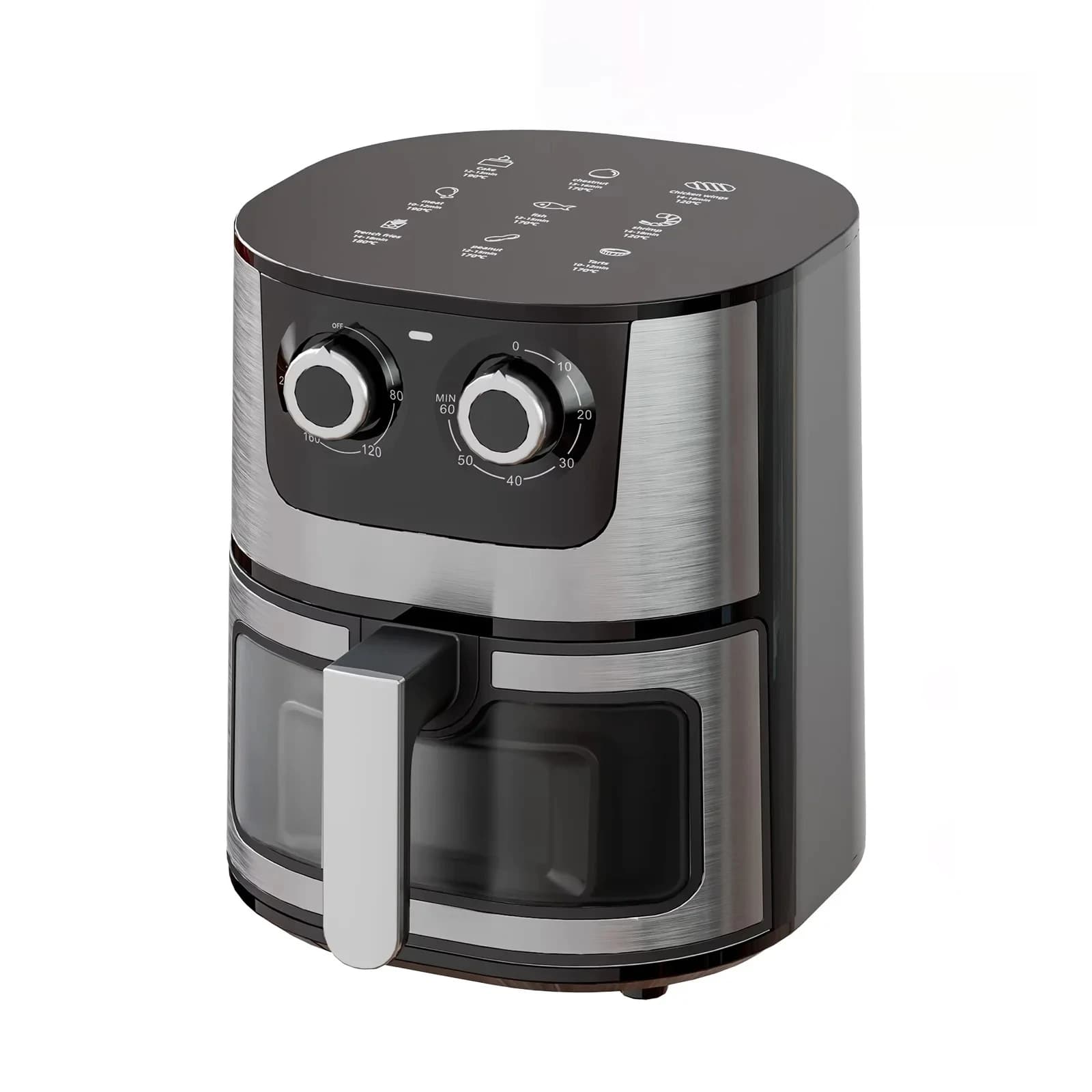 Voice promotions for temperature Air fryer with audio feedback Air fryer