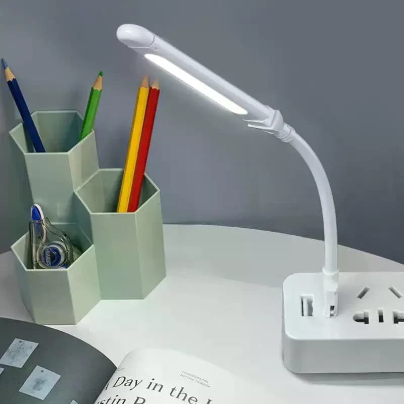 Mini USB LED Luce notturna 8 LED Lampada da libro Prolunga Adattatore per spina per lettura Notebook Power Bank Tipo-C e interfacce USB
