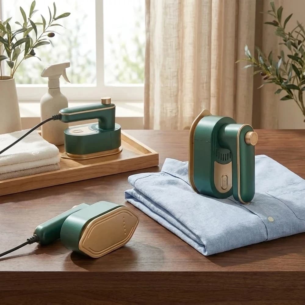 Vaporizzatore Portatile per Vestiti, Mini Pulitore a Vapore Elettrico, Stiratore Verticale per Tessuti, Rimozione Acari, Ferro da Stiro a Vapore Compatto per Casa e Viaggi