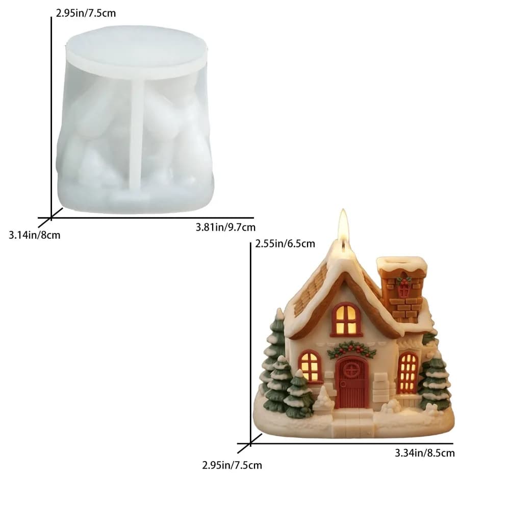 DIY Christmas Ornament Mold Silicone Easy Release Candle Wax Mold Non-stick Multi-purpose Epoxy Resin Plaster Mold