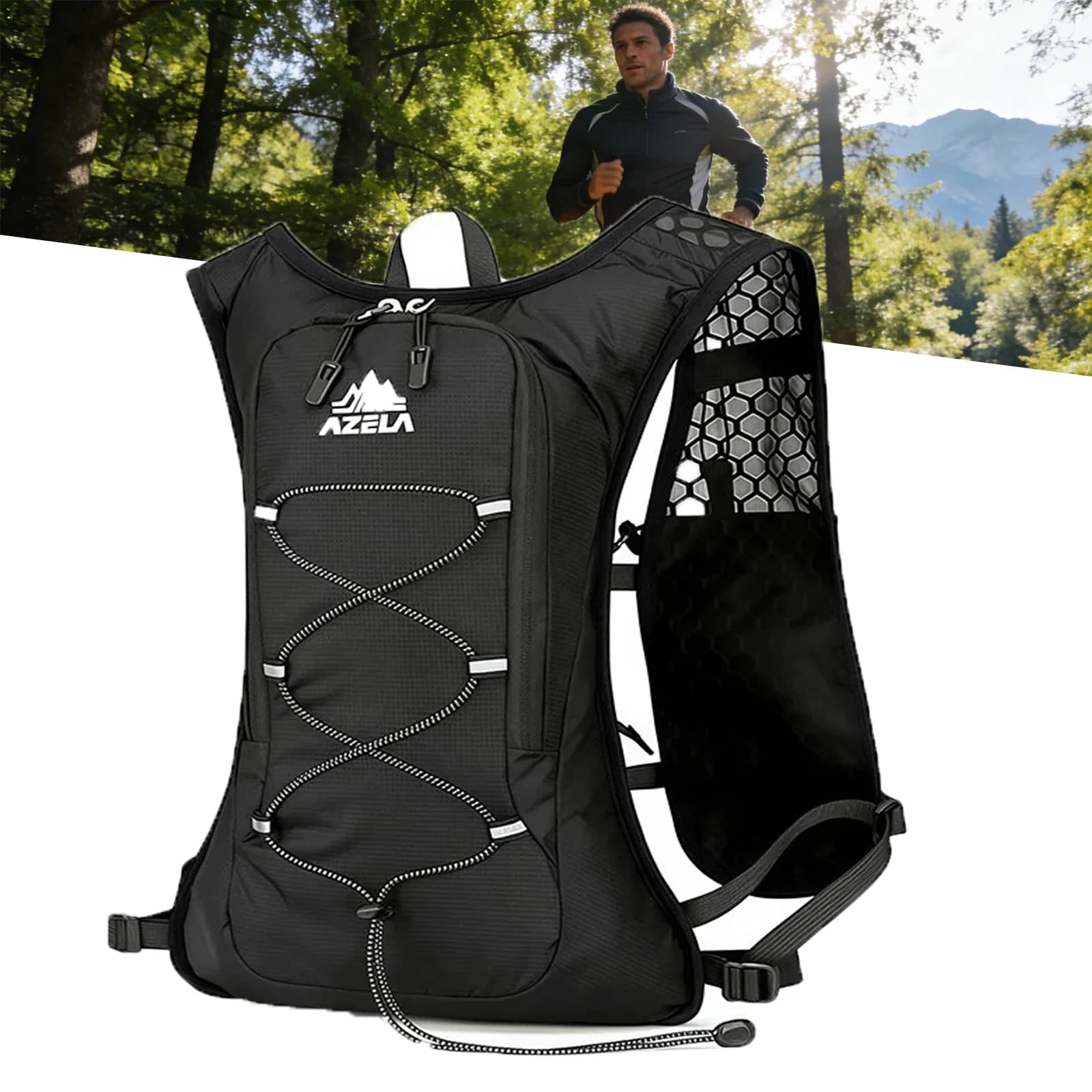 Running vest for hydration Lightweight backpack for men Woman hydration bag for cycling, running, hiking, cycling