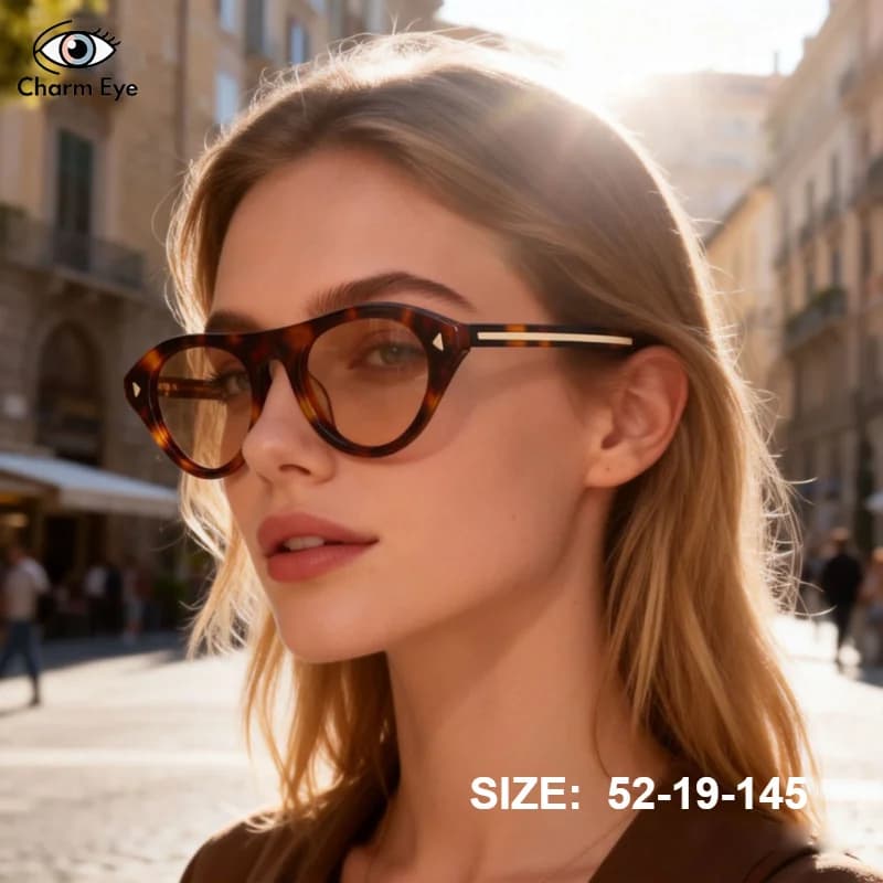 High Quality Acetate Cat Eye Sunglasses for Women Men Vintage UV400 Protection Outdoor Fashion Sunshade Polarized Sun Glasses