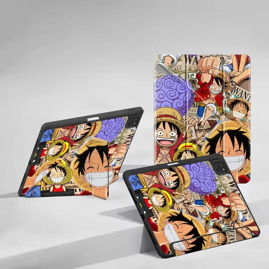 One Piece Luffy Tablet Case For iPad Pro 2025 Air 4 5 M3 M2 M4 11inch Mini 6 7 Pro 11 10 9 8 7 th 12.9inch Holder Cover