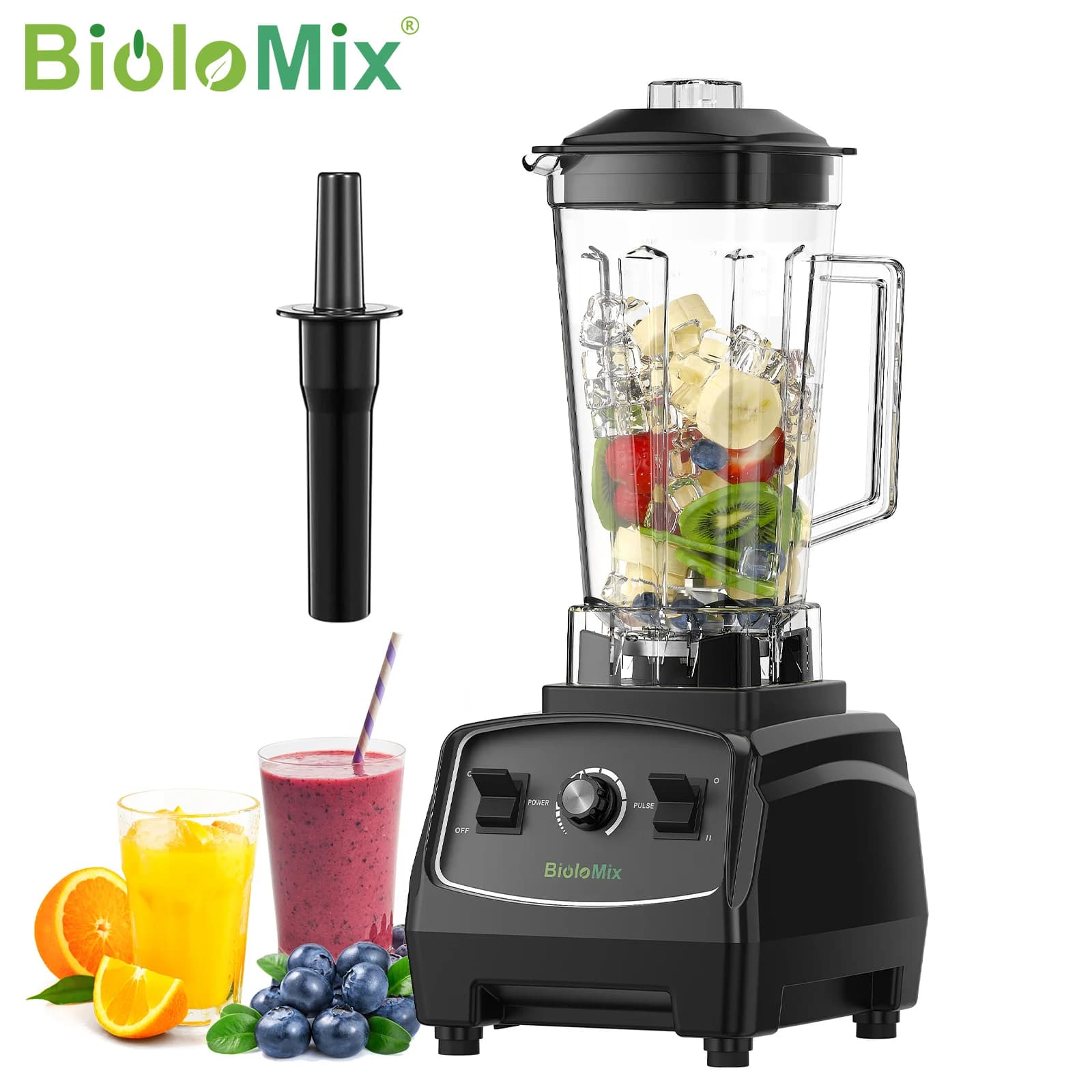 Biolomix 2200W 2L BPA Professional smoothies for free home use for professional food blender juicer fruit robot