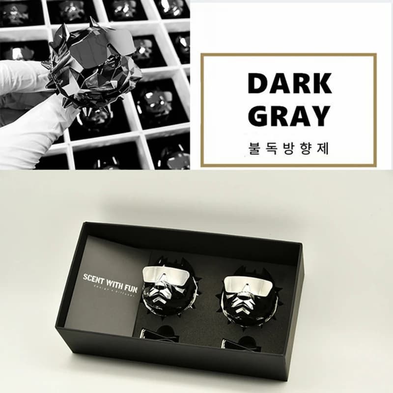 2 Pieces Deodorant for Cars in Bulldog Shape, Car Perfume with Magnetic Clip, Car Interior Accessories