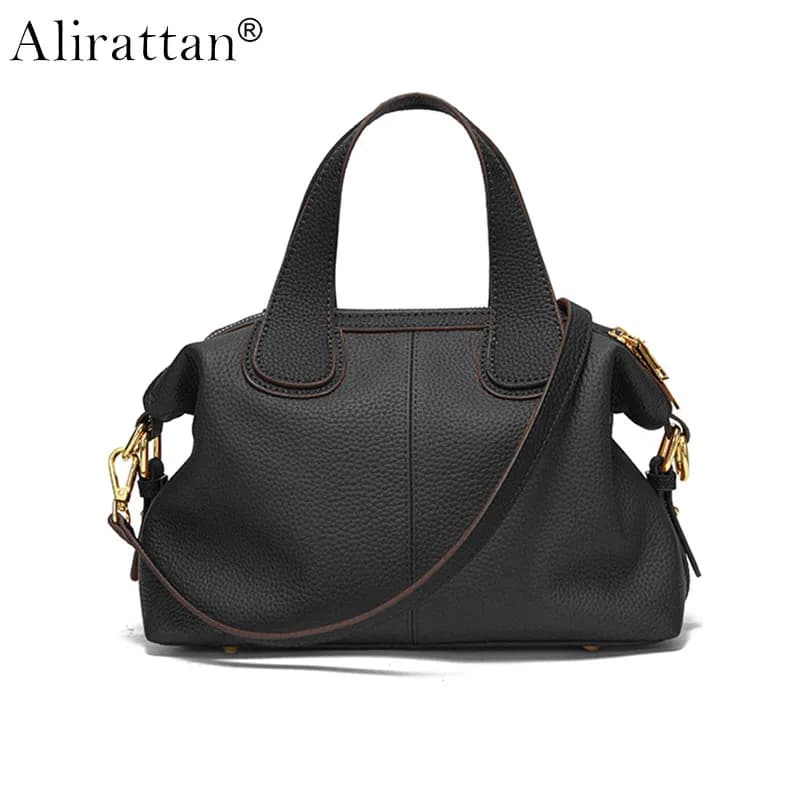 Women New Genuine Leather Tote Bag,2026 Fashion Design Shoulder Crossbody Handbags Lady Trendy Shopping Commuter Bag