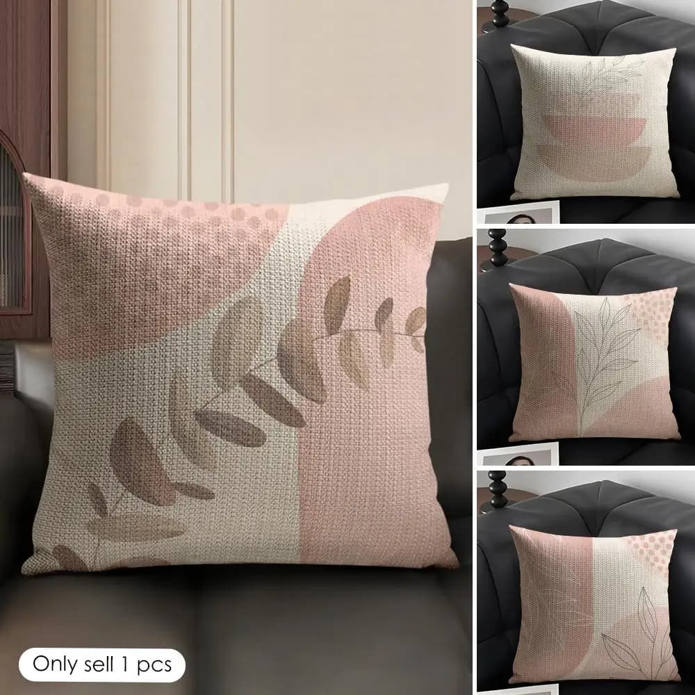 Fodera per cuscino con motivi geometrici a righe Boho, in lino naturale, tessuto organico, stampa fronte-retro, federa per divano, decorazione per la casa, idea regalo