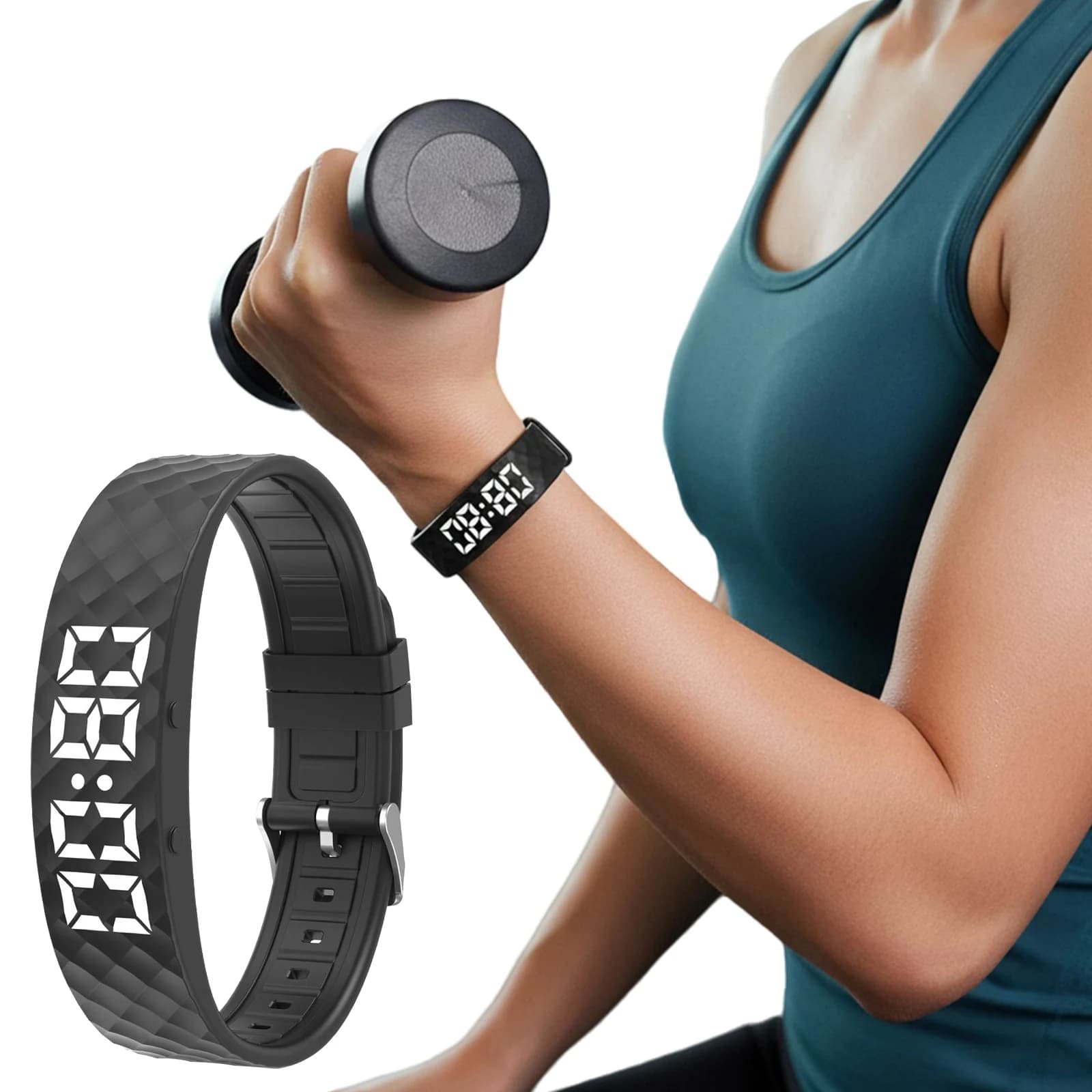 Bracelet with Vibrant Alarm Waterproof Fitsleeps, Rechargeable Alarm Straps, 45 Days Autonomy for Who Has the Sleeping Sleep, Men and Women