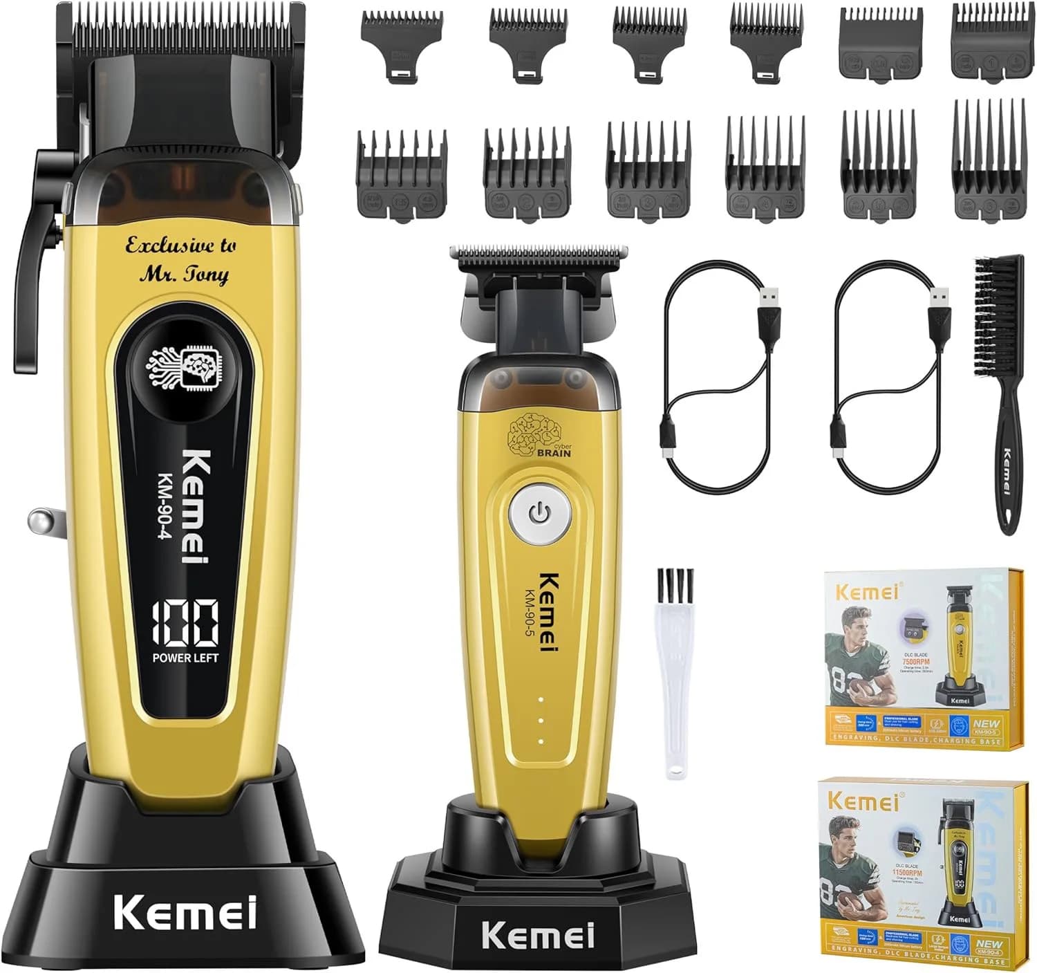 Professional haircut rechargeable Kemei Barbiere wireless Haircut with DLC Blade Electric Haircut for Men