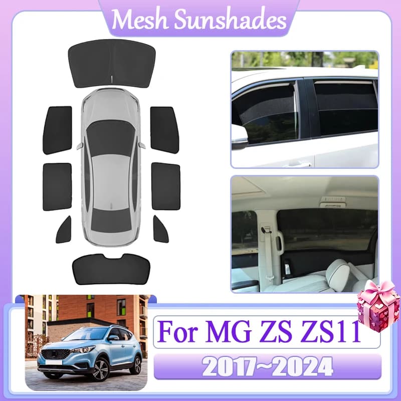 Maglia Parasole Per MG ZS ZS11 EV 2017 2018 2019 ~ 2024 Auto Magnetica Anti-sporco Copertura di Protezione Solare Finestra Visiera parasole