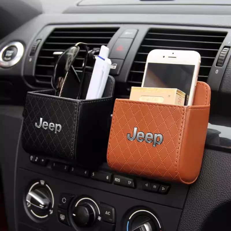 1 Pezzo Borsa Portaoggetti per Auto, Organizzatore per Detriti da Bocchetta d'Aria per Jeep Grand Cherokee Wrangler JK Gladiator Compass Renegade, Tappo Valvola