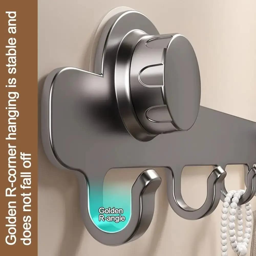 Gancio a ventosa da porta 5/6/7/8 ganci, impermeabile, porta asciugamani singolo per bagno, appendiabiti rimovibile salvaspazio