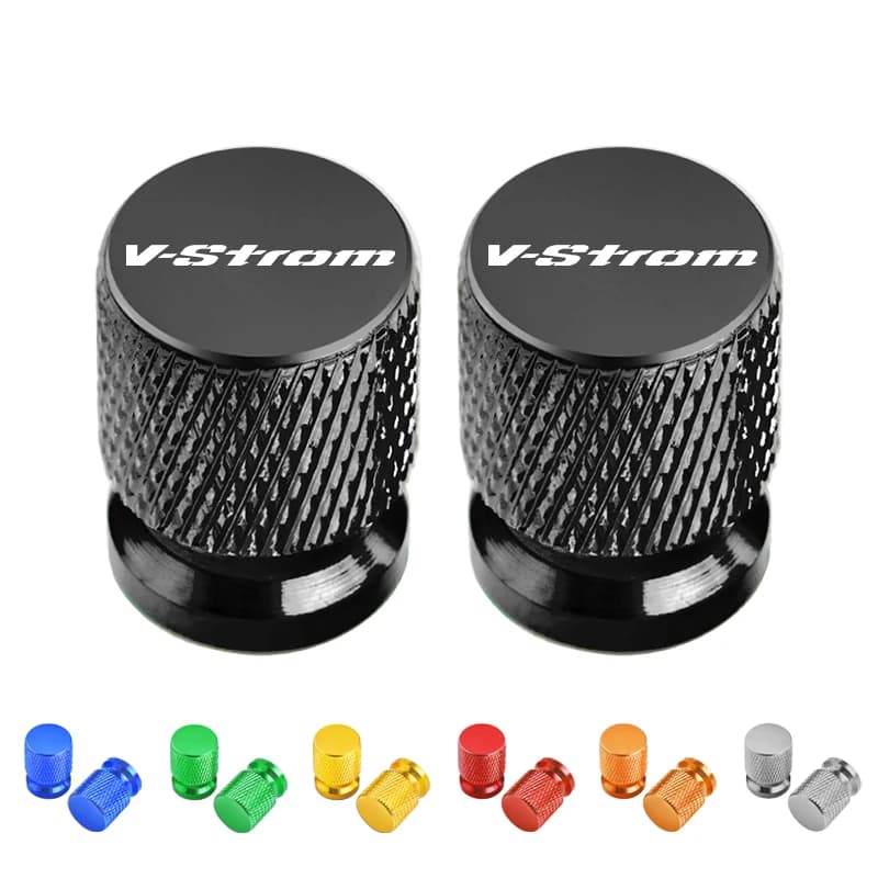2 Pezzi Tappi Coprivalvola in Alluminio CNC per Moto SUZUKI V-Strom DL650 DL 650 Vstrom XT 2011-2023
