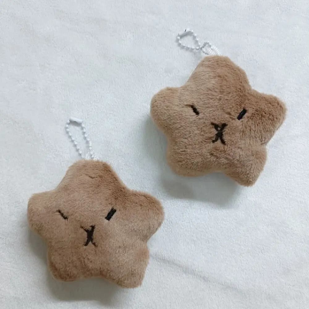Cartone animato spremere Capibara peluche portachiavi Kawaii peluche farcito morbido gatto Siamese portachiavi giocattoli portachiavi Squeak Capibara bambola bambini