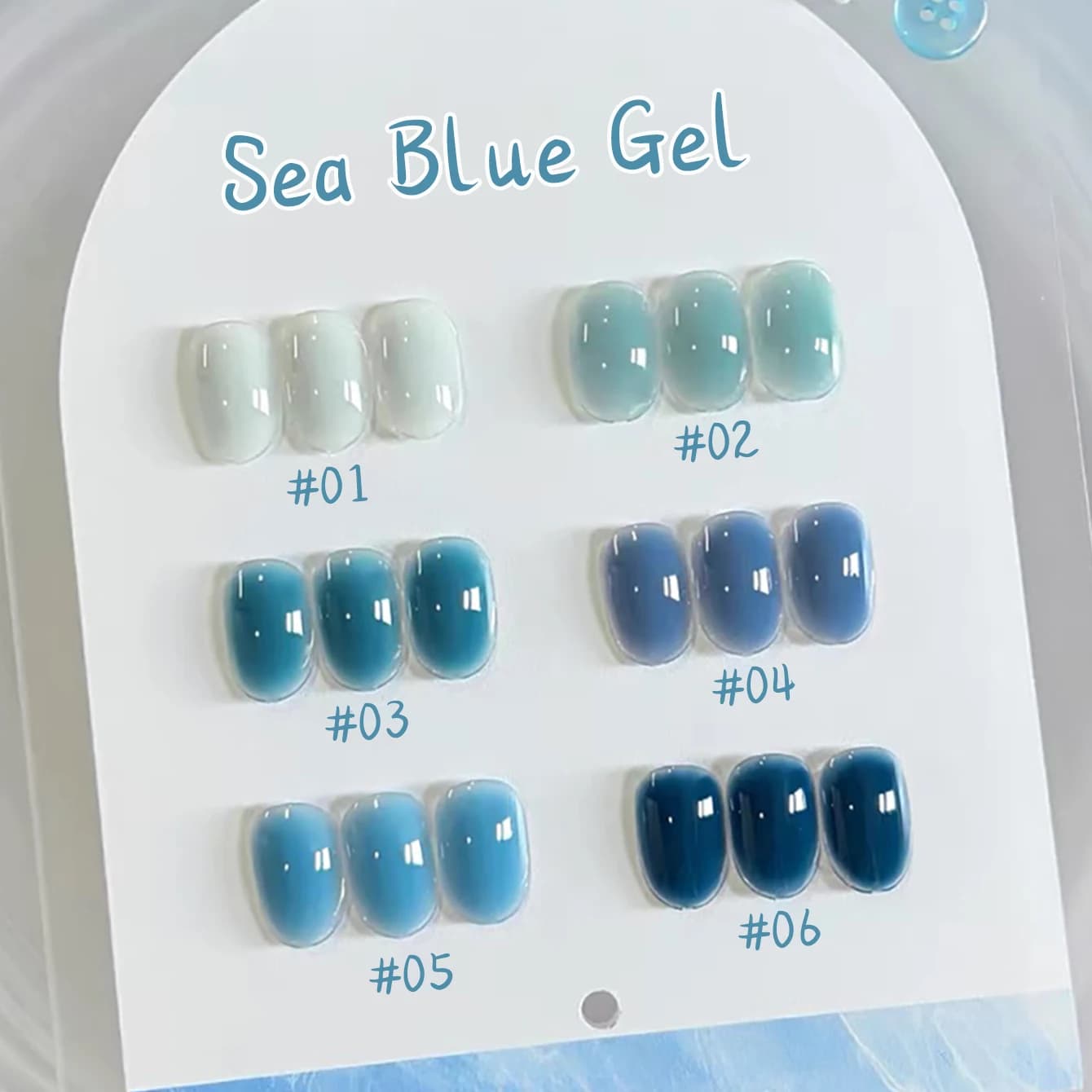 1pcs WS Ice Transparent Blue White Jelly Gel Nail Polish 2026 Whitening Popular In All Season Versatile Gentle Nail Art