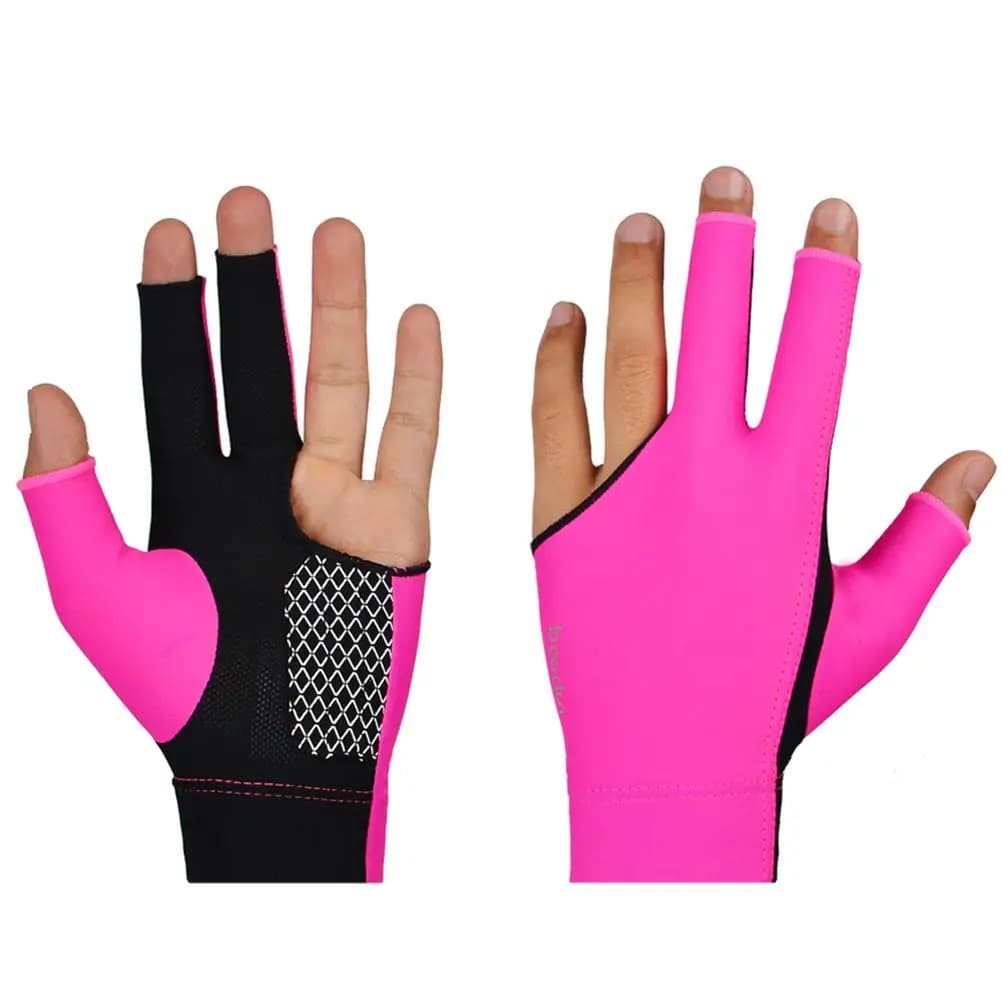 Guanto da biliardo resistente all'usura antiscivolo a tre dita Guanto da biliardo portatile Comodo accessorio per piscina Attrezzatura da gioco
