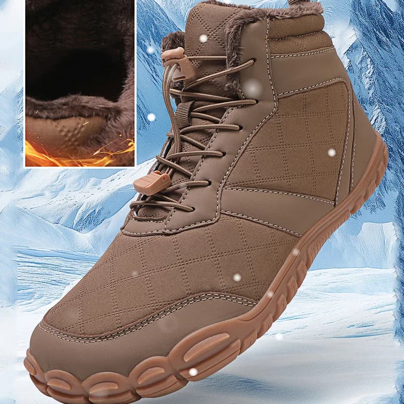 Nuovi stivali invernali da uomo neve a piedi nudi outdoor antiscivolo pelliccia calda sneakers casual stivaletti leggeri taglie forti scarpe da trekking