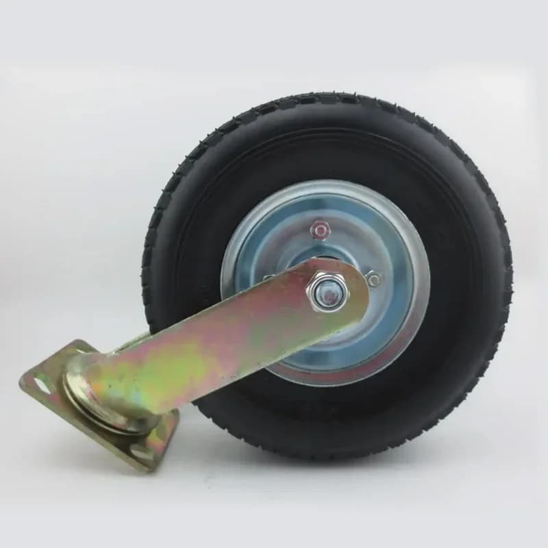1 Pcs 8-Inch Inflatable Rubber Directional Wheel Caster for Hotel Service Garage Entrance Luggage Trolley Air Cart