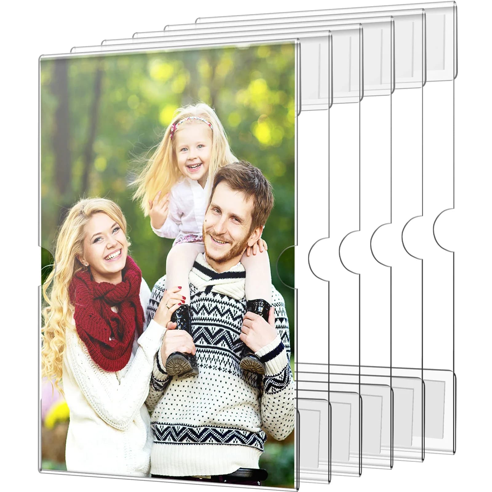 6 pezzi cornici in acrilico per parete 10X15 cm cornice per foto trasparente supporto per immagini decorazione poster autoadesivi cornici da parete