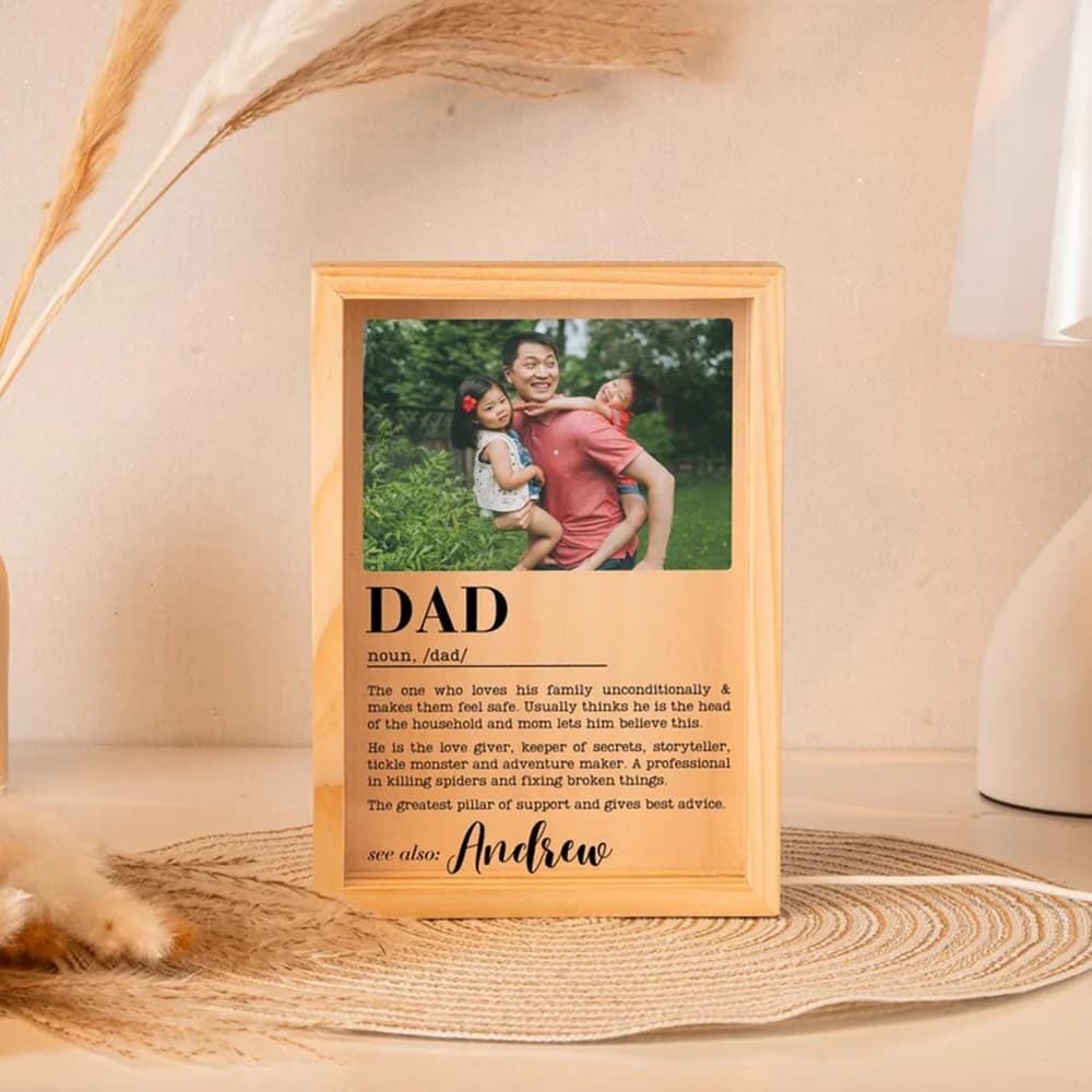 Custom Acrylic Photo Frame, Measuring Decoration, Family Memory, Home Desk Ornament
