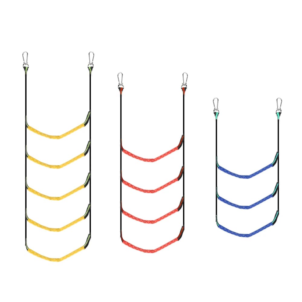 Boat Folding Ladder Rubber Boat 3/4/5 Step Boat Rope Ladder Portable Yacht Boat Side Hanging Ladder Boarding Soft Ladder