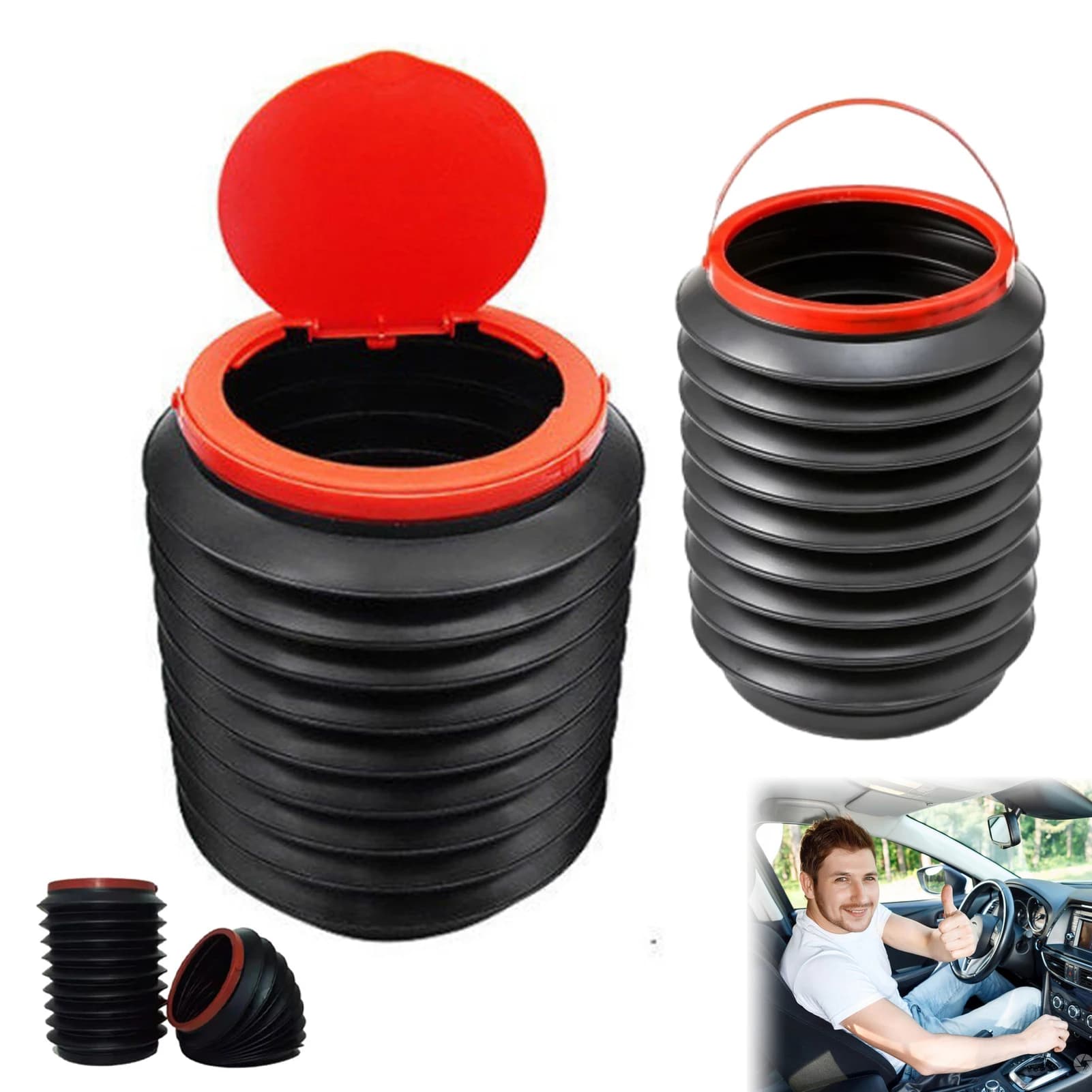 Bidone della spazzatura per auto portatile Bidone della spazzatura Bidone della spazzatura telescopico per ombrelli bagnati per ombrelli Snack Spazzatura