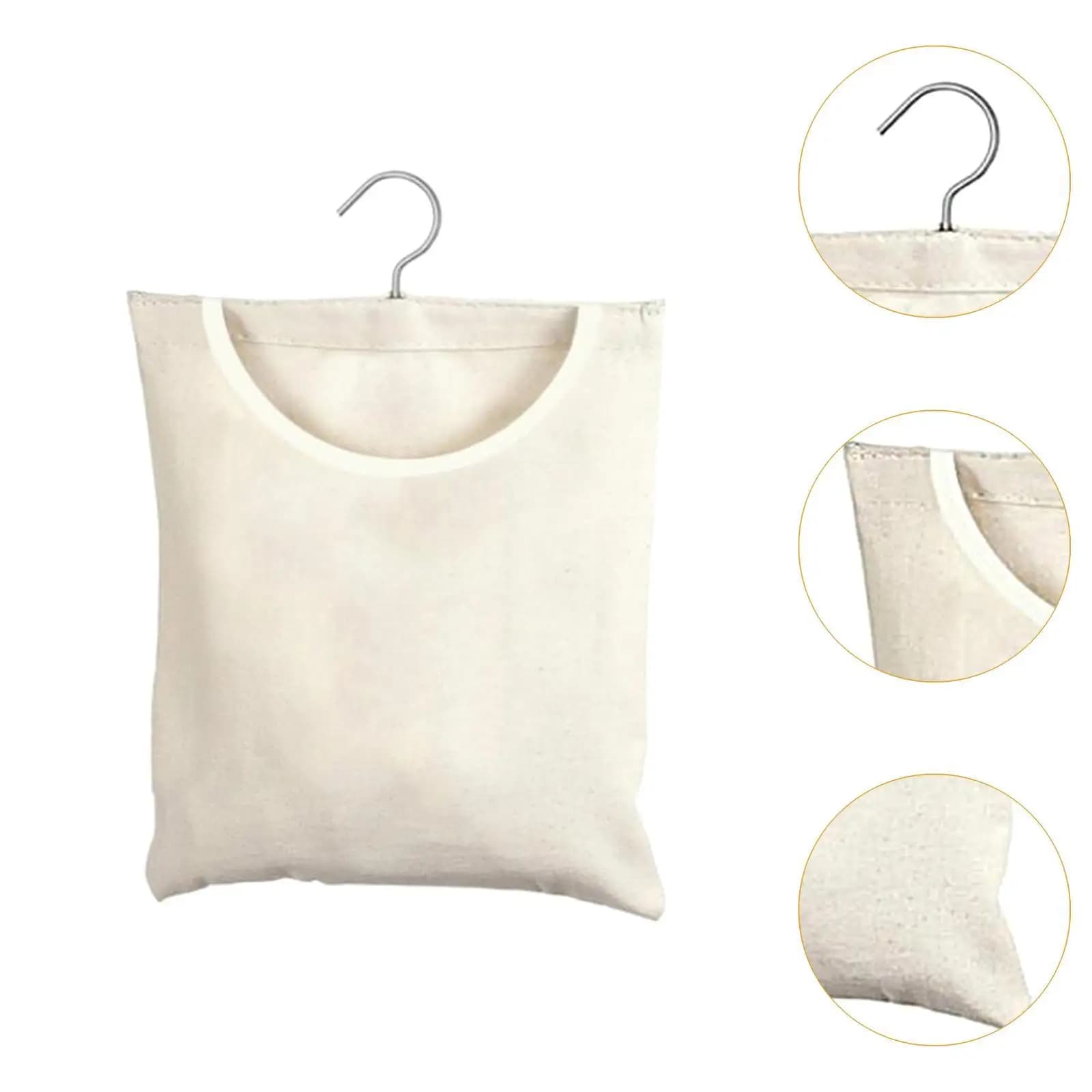 Clothespin Storage Hanger Bag Canvas Laundry Pin Organizer Large Opening for Removable Folding Wall Clothesline Outdoor