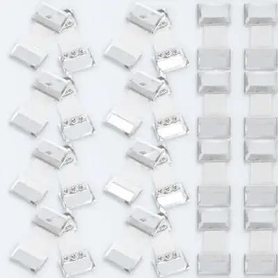50 Pezzi Clip per Bendaggi in Lega di Alluminio, Fibbie per Bendaggi in Poliestere per Supporto e Fissaggio di Caviglie, Polsi e Ginocchia