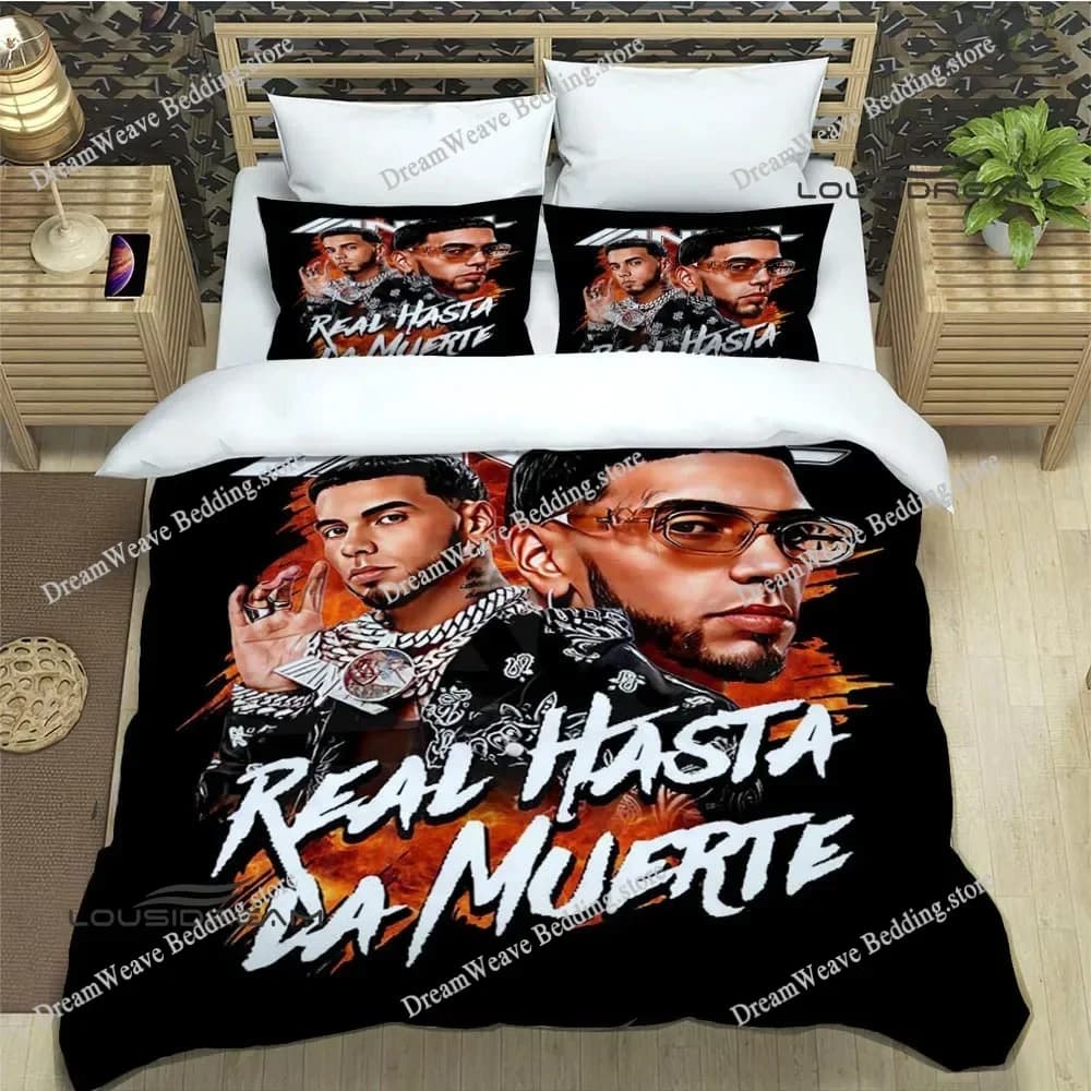 Rapper Anuel AA Printed Bedding Sets Exquisite Bed Supplies Set Duvet Cover Bed Comforter Set Bedding Set Luxury Birthday Gift96