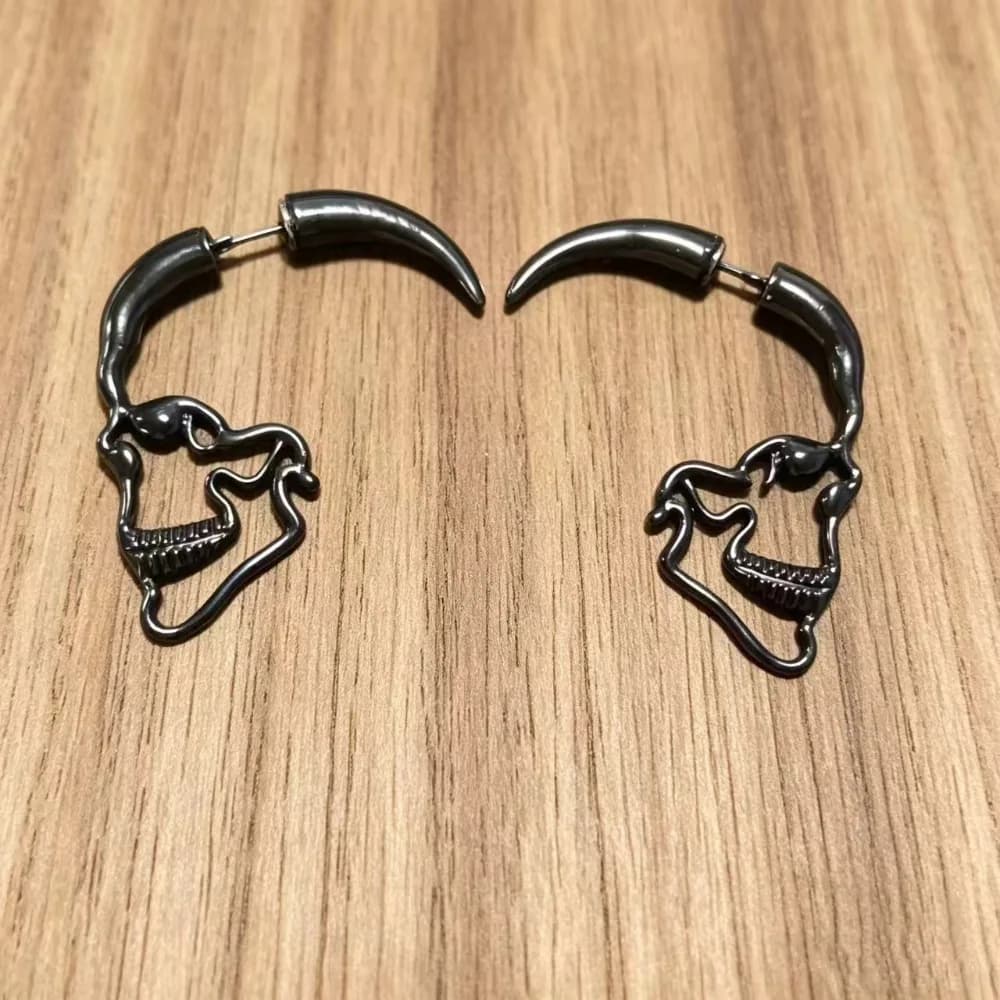 Creative Design Hollow Skeleton Earrings Earrings Punk Style Retro Skeleton Earrings Earrings