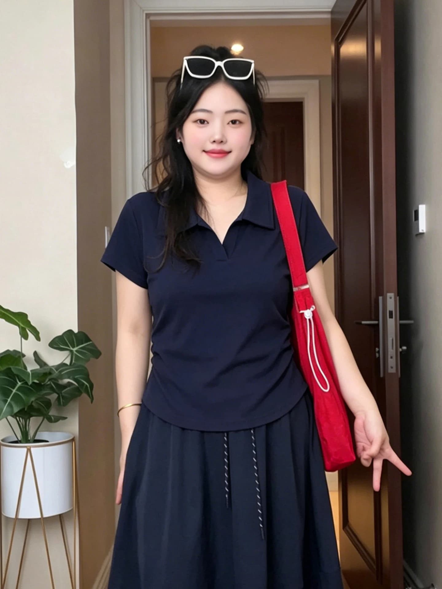 Slim Fit Short Sleeve T-Shirt Women's Summer Thin Large Size Shirt Pure Color Top Casual Style Cotton Blend Elastic Fiber