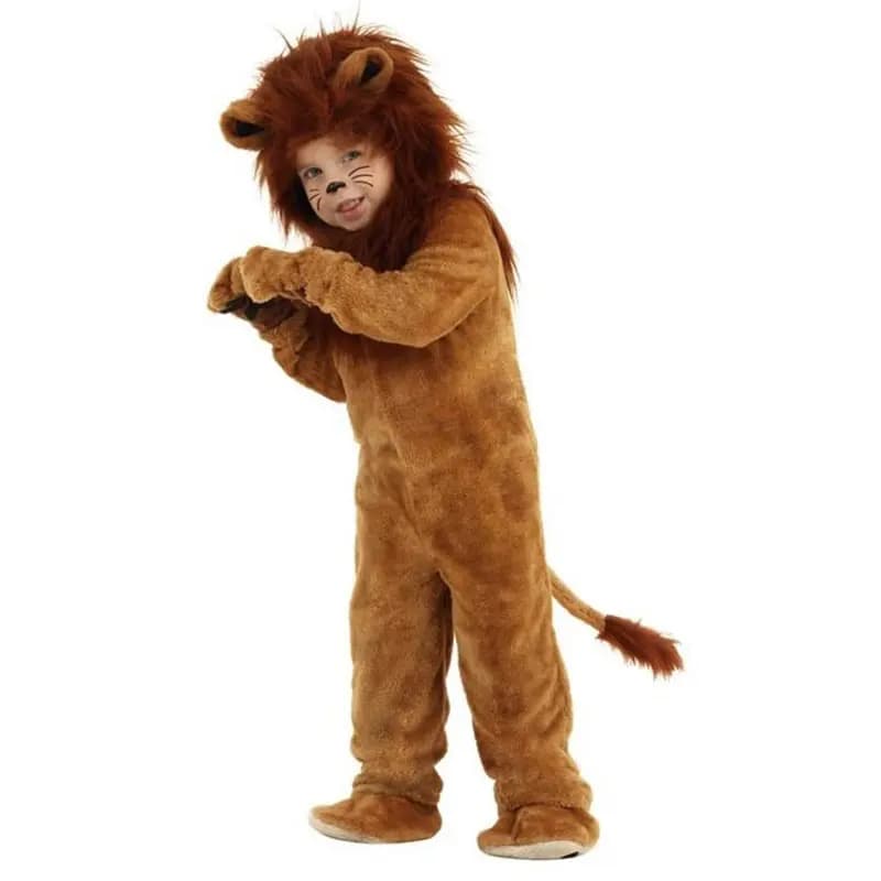 2-12Y Bambini Bambini Re Leone Costume per Ragazzi Deluxe Set Completo Halloween Purim Animale Festa a Tema Fancy Dress in Pile Umorden
