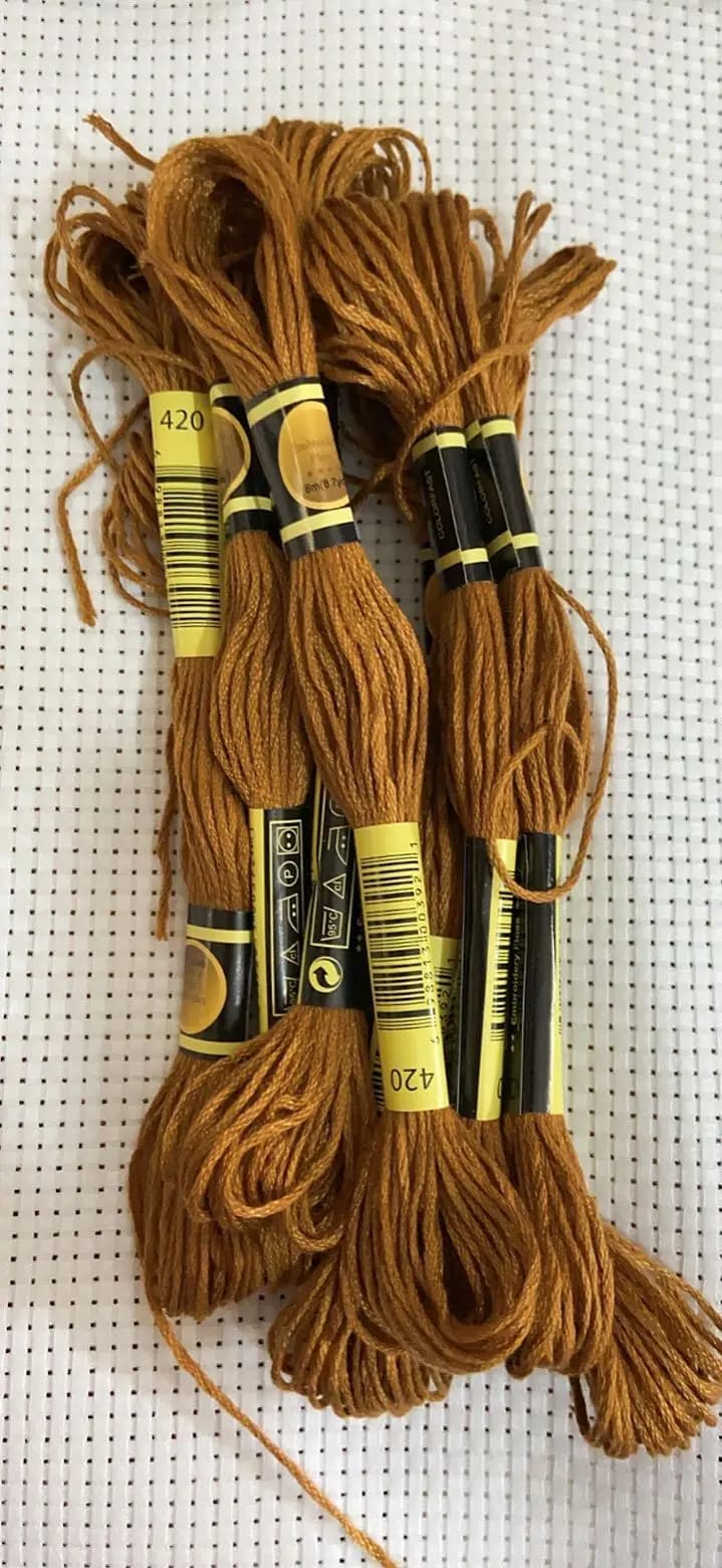 10 PZ/LOL Set Punto Croce Filo Da Ricamo Filo Per Principianti FAI DA TE Nessuna Ripetizione Arcobaleno DMC CODICE 420