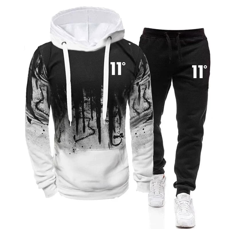 Men's Sporty Suits Autumn Winter 2026 Trendy, Set 2 Pieces Camouflage with Hoodies and Pants, Sportswear with 3D Printing, Jogging Suits