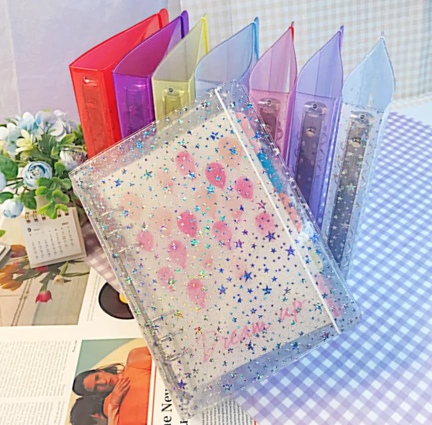 Quaderno A5 A6 Glittery StarBinder per Collezionare Foto e Diari, Agenda, Organizer, Planner, Cancelleria Scolastica