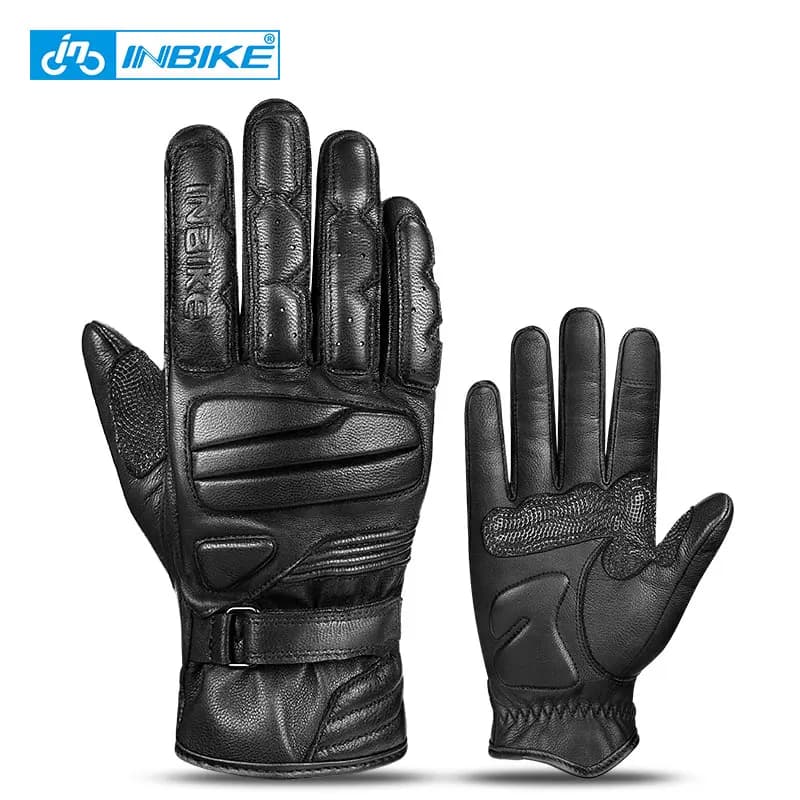 INBIKE Guanti da equitazione sportivi Sport professionali Moto Sci Guanti da mountain bike antivento e caldi da uomo
