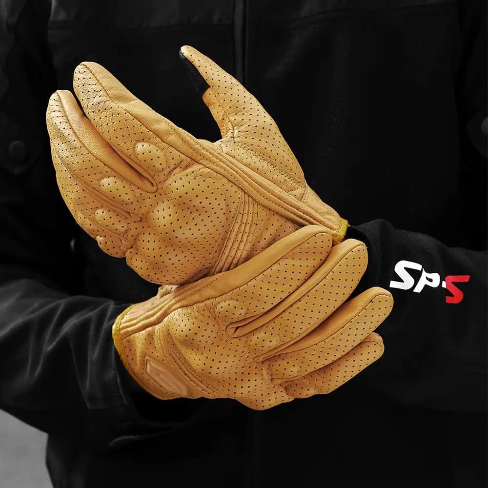 Motorcycle Gloves Breathable Summer Motocross Gloves Men Women Bike Gloves Retro Touch Screen Riding Gloves for Motorcycle