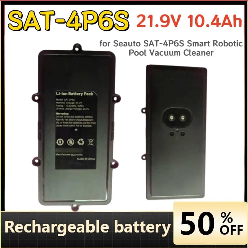 21.9V 10.4Ah for Seauto SAT-4P6S Smart Robotic Pool Vacuum Cleaner High Capacity Replacement Battery Pack