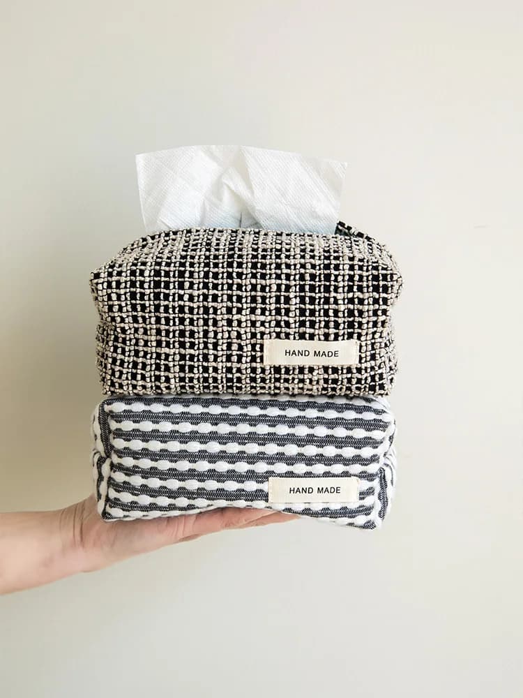 Fazzoletti in Fabric Nordic Style, Decorating Soft for Bedroom, Rectangular Container for Office, Public Areas, House and Family