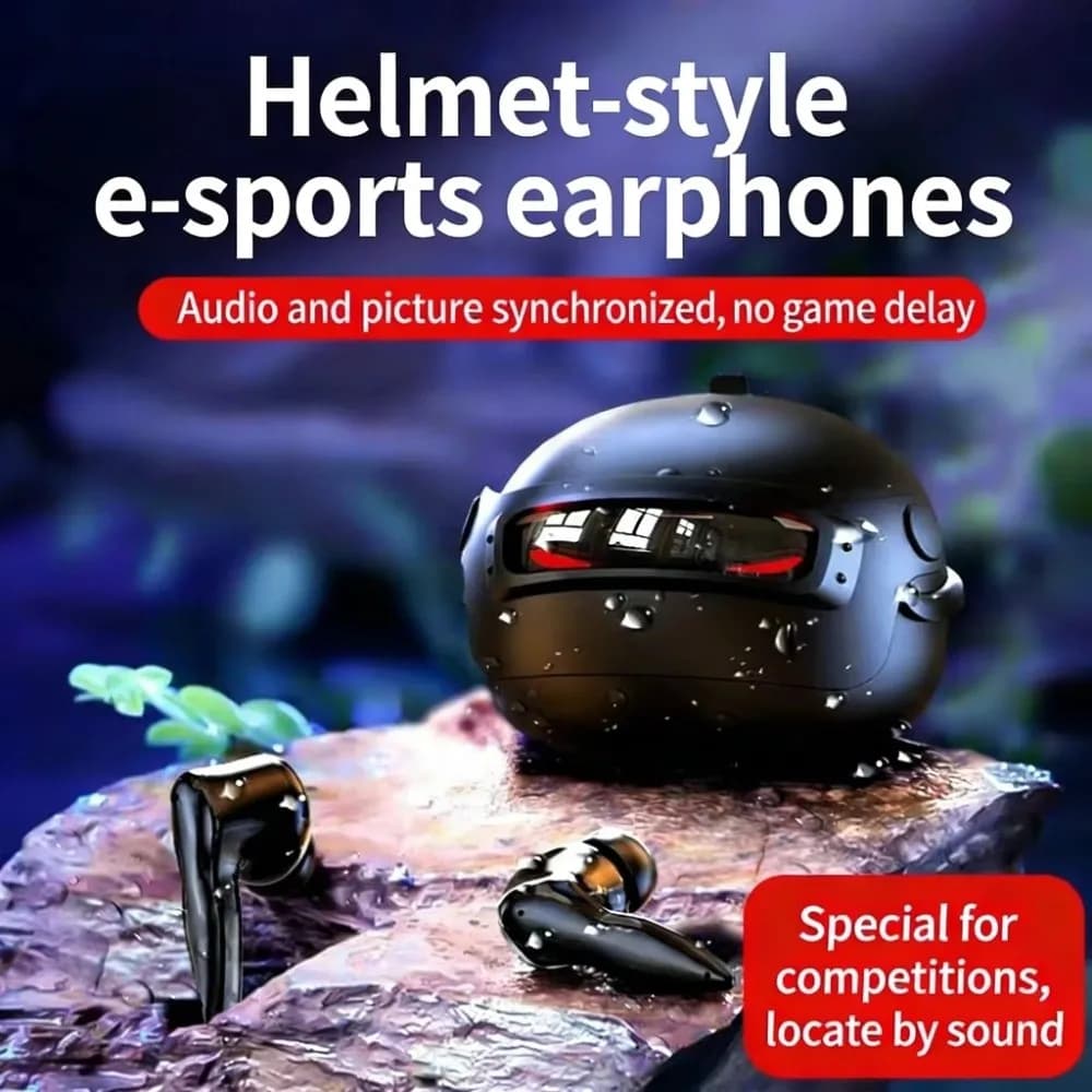 Low Latency Wireless Earbuds 24H Playtime Helmet Style Gaming Headset Intelligent Noise Reduction Noise Cancelling