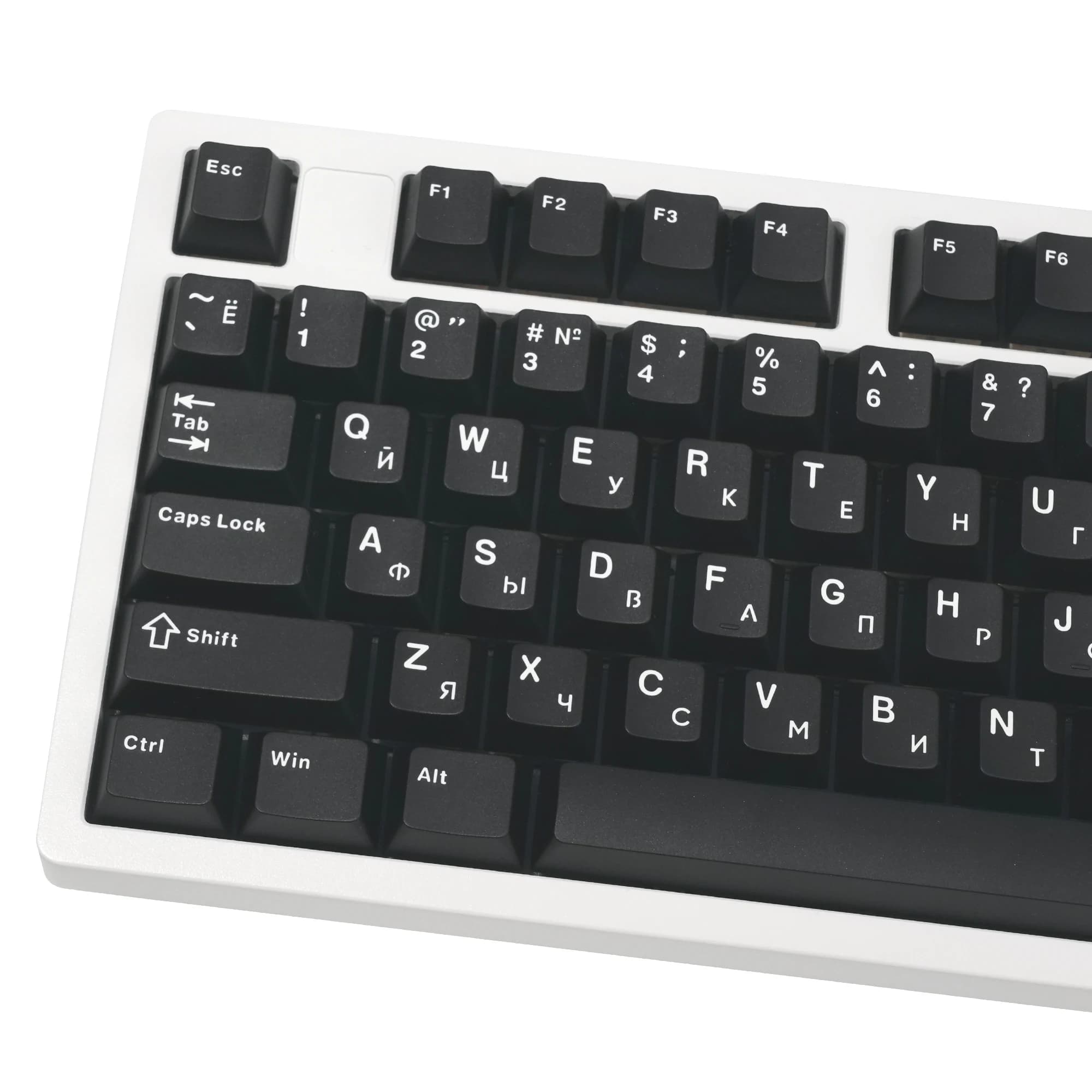 QBYI Keycaps in PBT Double Shot con Layout Russo per Tastiera Meccanica