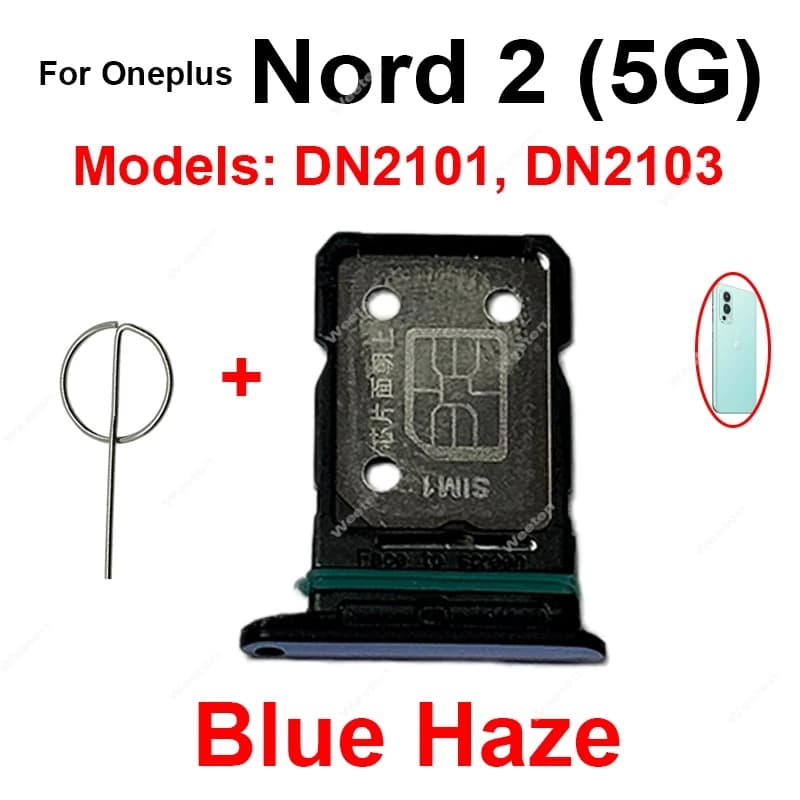 Sim Card Tray For OnePlus 1+ Nord 2 2T Nord 2 Nord 2T 5G Sim Holder Slot Card Reader Socket Flex Cable Replacement Parts
