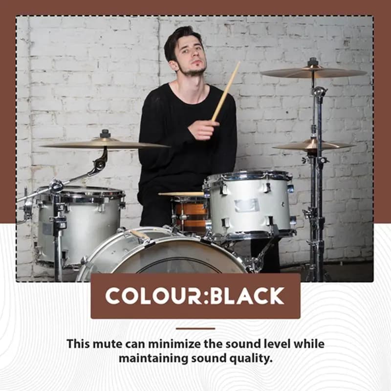 【MONDAY】4 pezzi di percussioni silenziose per batteria, kit per batteria, pratica muto, rullante, ammortizzatori, accessori