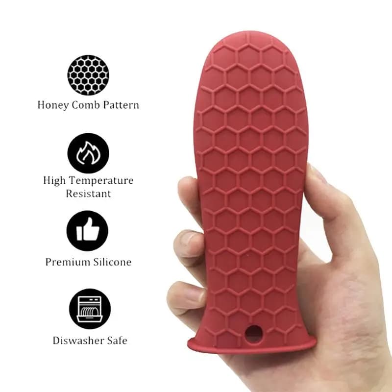 Cooking pan handle cover support in Silicone pan handle cover in high heat resistance Silicone for milk pan