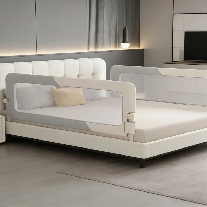 Sponda di Sicurezza Singola per Lettino Pieghevole Portatile Anti-Caduta, Barriera Protettiva per Culla, Recinzione Laterale per Letto, per Bambini e Viaggi