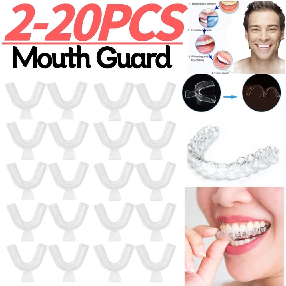 2/4pcs Bocca Guard Denti Protector Guard Bocca Tray for Anti-russare Straightening Tooth Protection Bretelle Ortodontiche Set